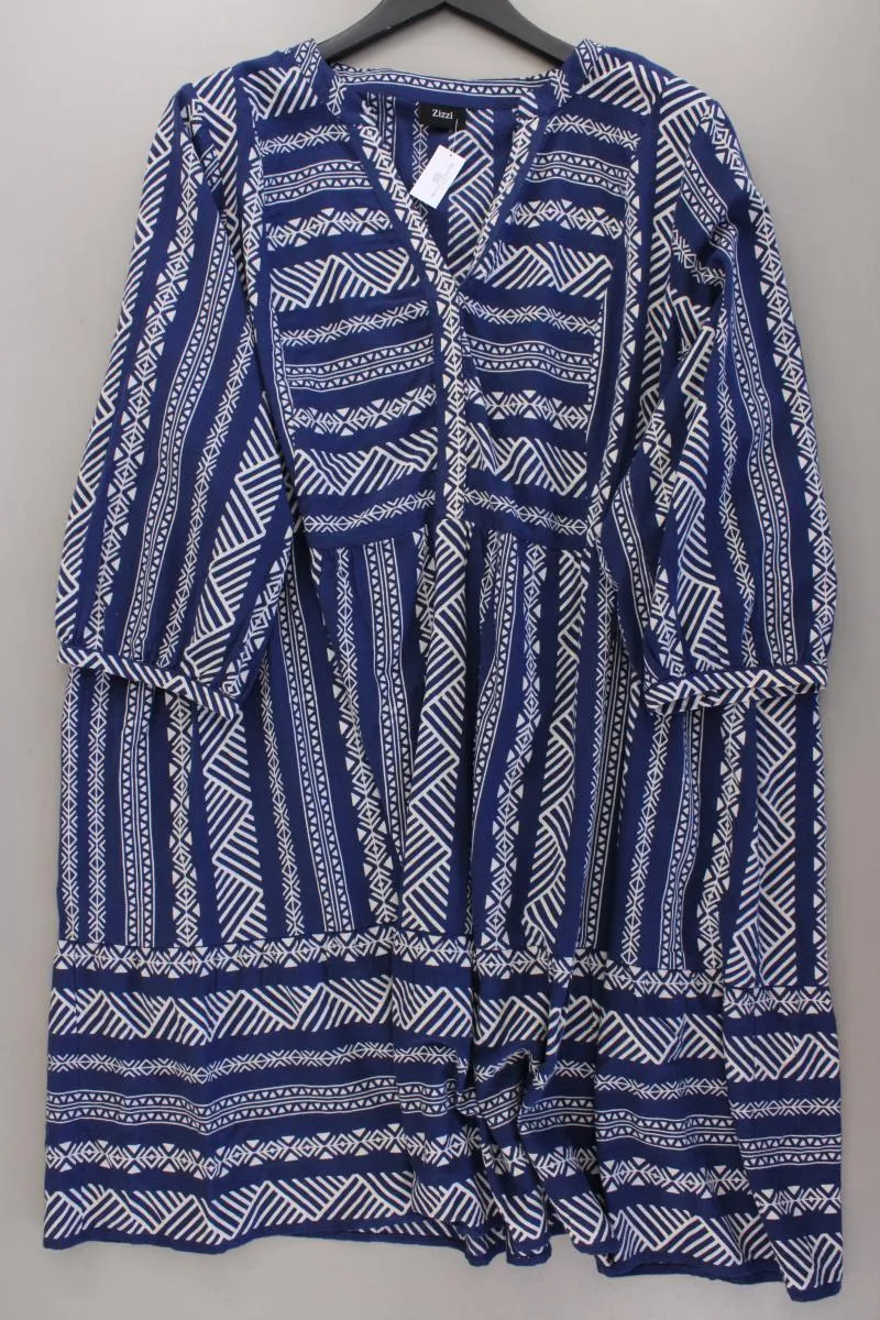 Zizzi Midikleid Gr. 48 3/4 Ärmel blau