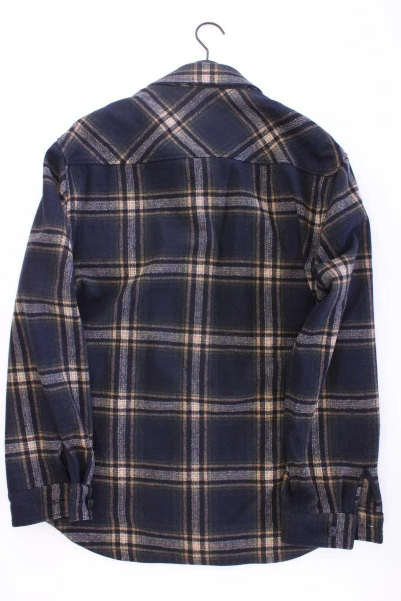 s.Oliver Hemdjacke für Herren Gr. XXL kariert blau aus Polyester
