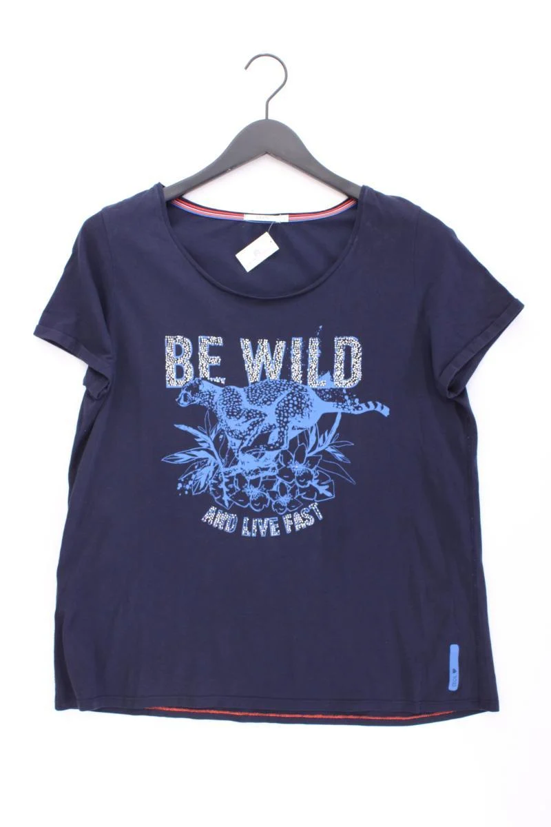 Cecil Printshirt Gr. L Kurzarm blau