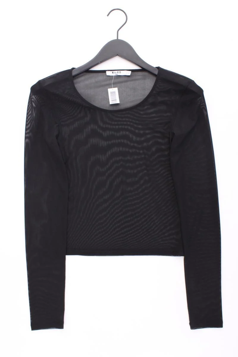 NA-KD Longsleeve-Shirt Gr. S Langarm schwarz