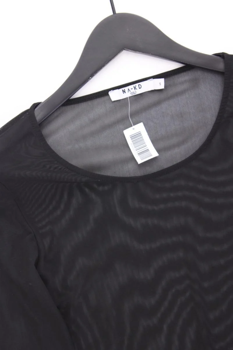 NA-KD Longsleeve-Shirt Gr. S Langarm schwarz