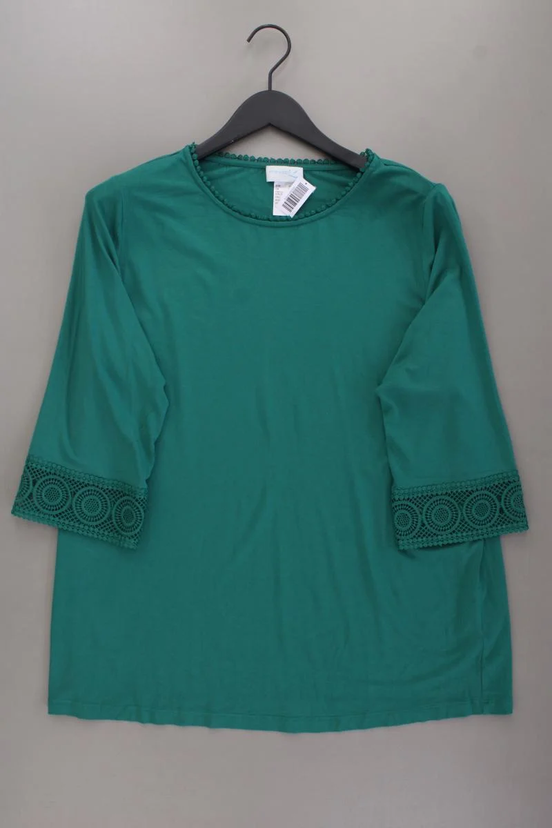 Création L. Shirt Gr. 48 neuwertig 3/4 Ärmel grün aus Viskose