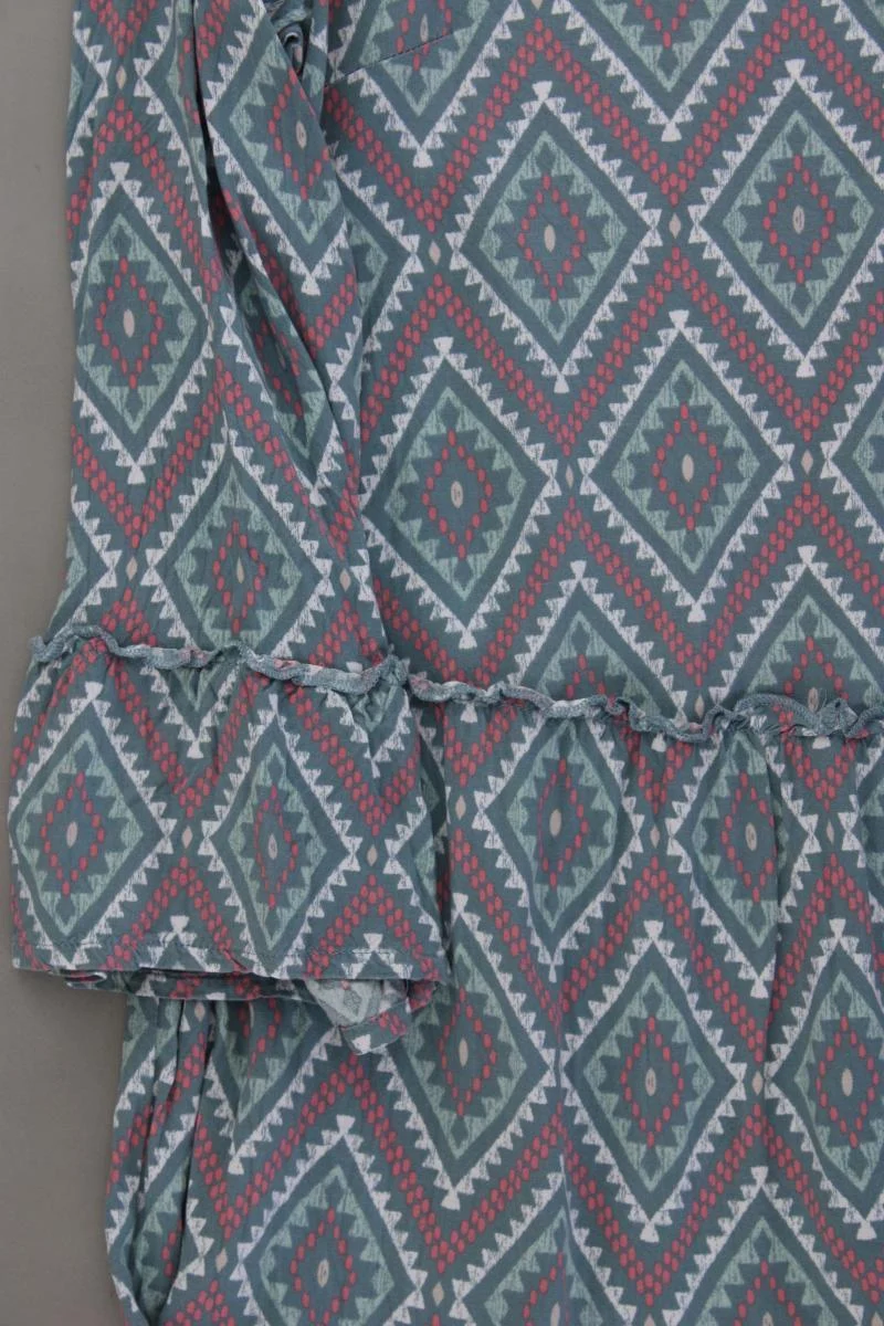 Seasons Sommerkleid Gr. S/M geometrisches Muster neuwertig Langarm blau