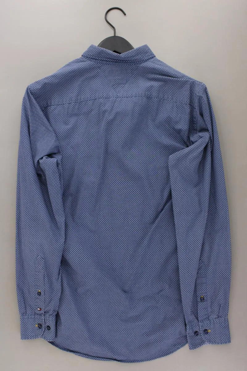 Tommy Hilfiger Langarmhemd für Herren Gr. L blau aus Baumwolle