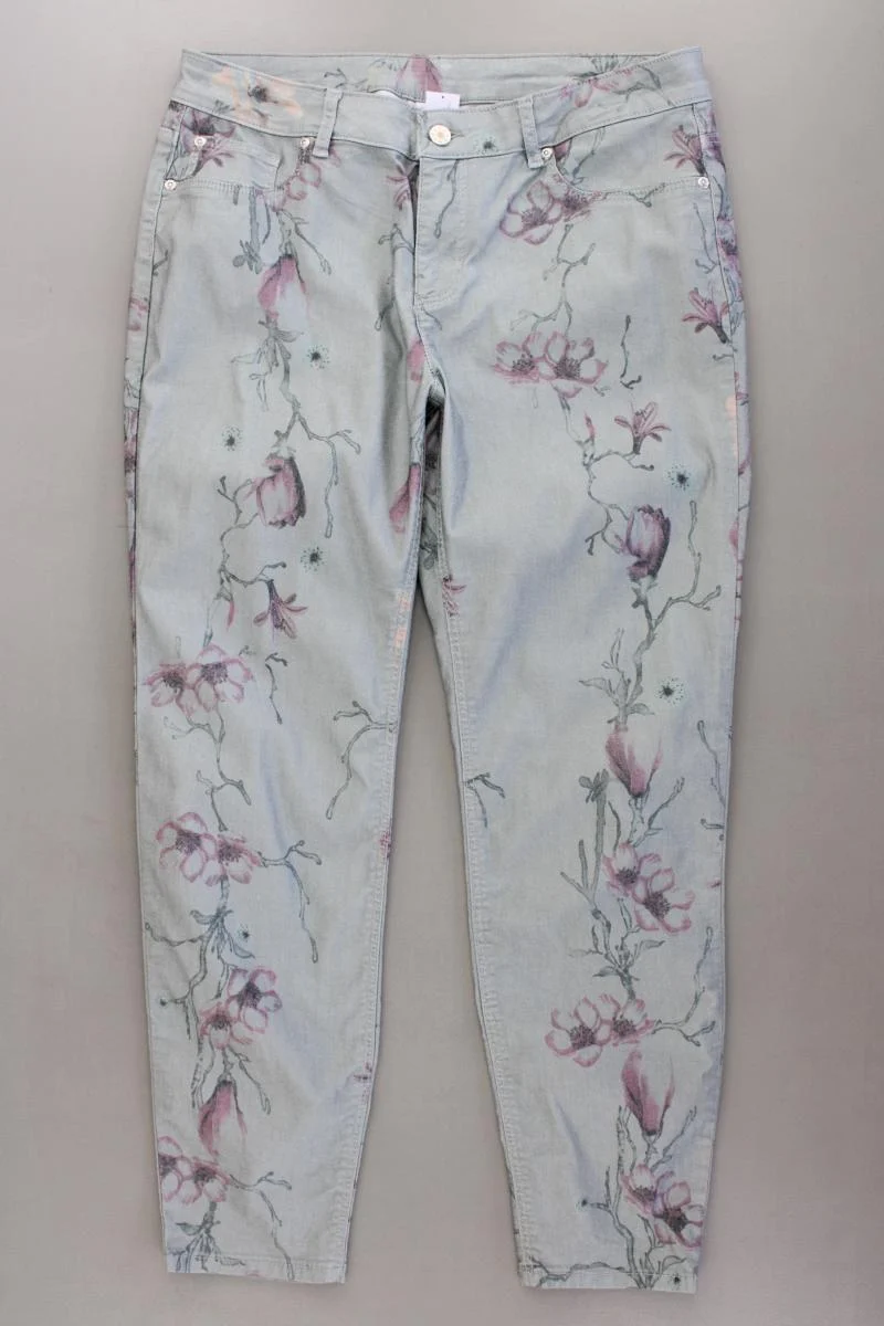 Lascana Hose Gr. 42 mit Blumenmuster mehrfarbig aus Baumwolle
