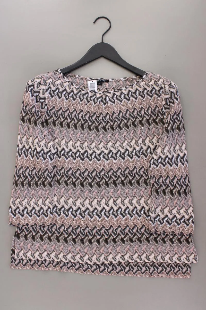 comma, Classic Shirt Gr. 42 neuwertig 3/4 Ärmel mehrfarbig aus Polyester