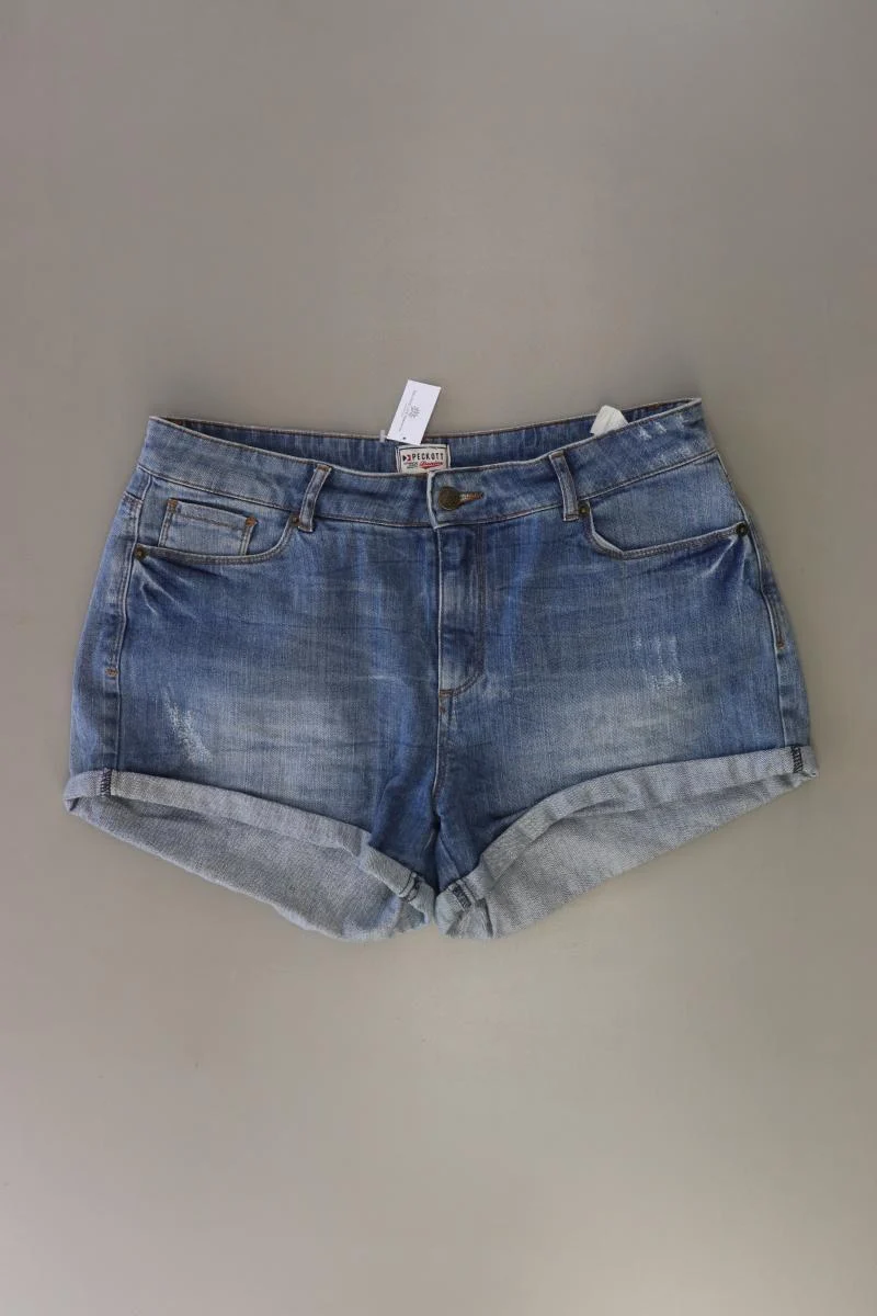 PECKOTT Jeansshorts Gr. L blau aus Baumwolle