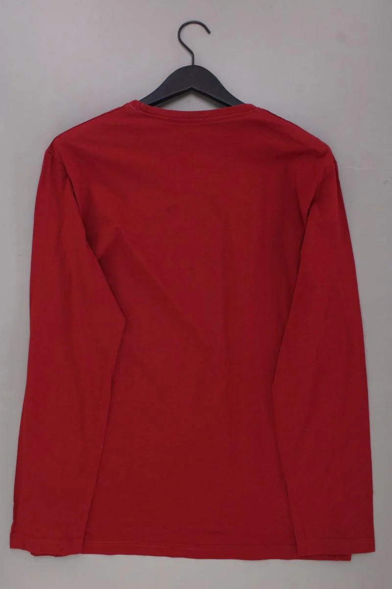 Tom Tailor Printshirt für Herren Gr. XL Langarm rot aus Baumwolle