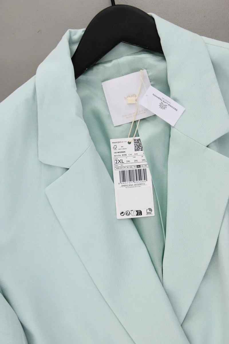 Mango Longblazer Gr. XXL neu mit Etikett blau aus Viskose