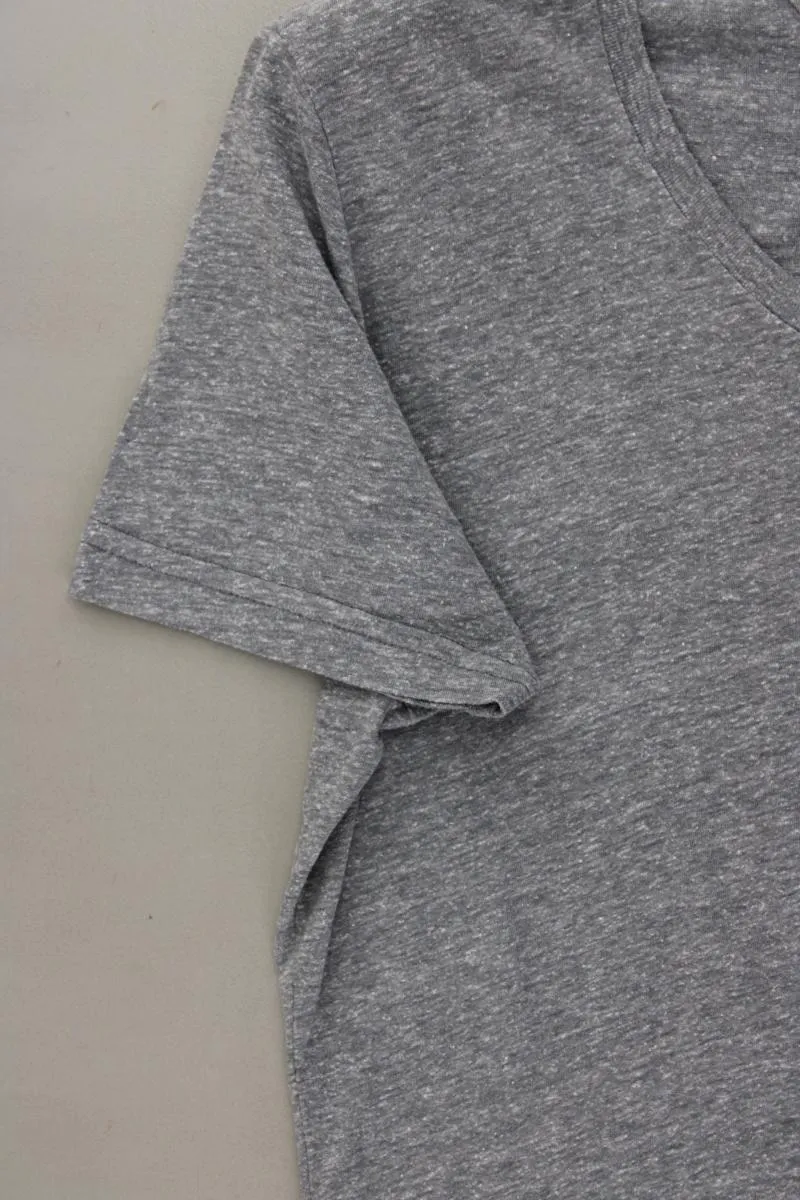 Hilfiger Denim Shirt mit V-Ausschnitt für Herren Gr. S Kurzarm grau