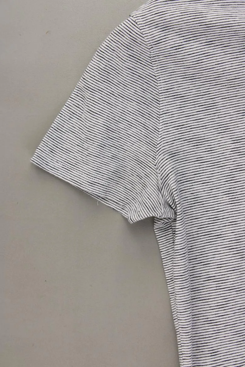 Nowadays Ringelshirt für Herren Gr. S gestreift Kurzarm grau aus Baumwolle