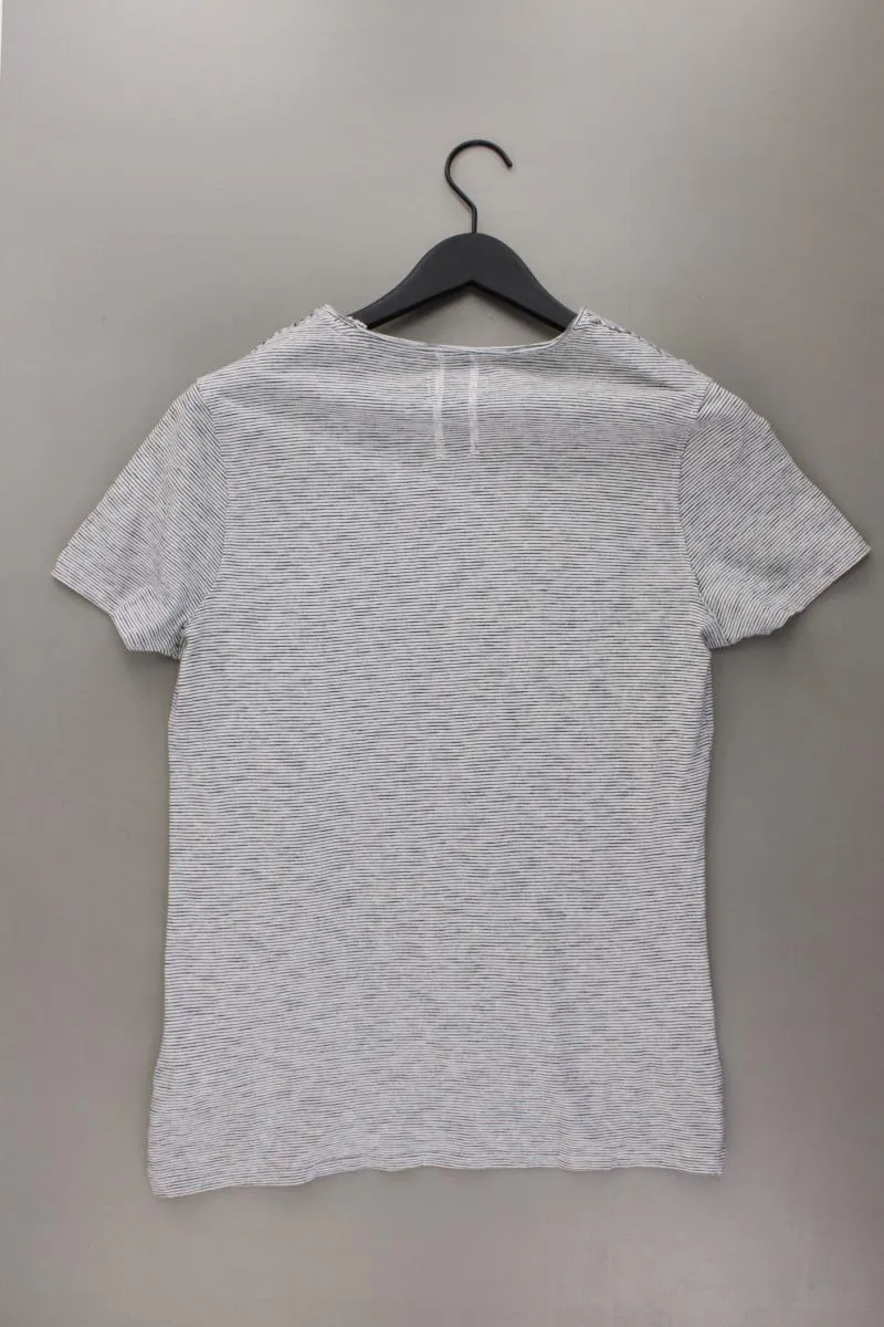 Nowadays Ringelshirt für Herren Gr. S gestreift Kurzarm grau aus Baumwolle