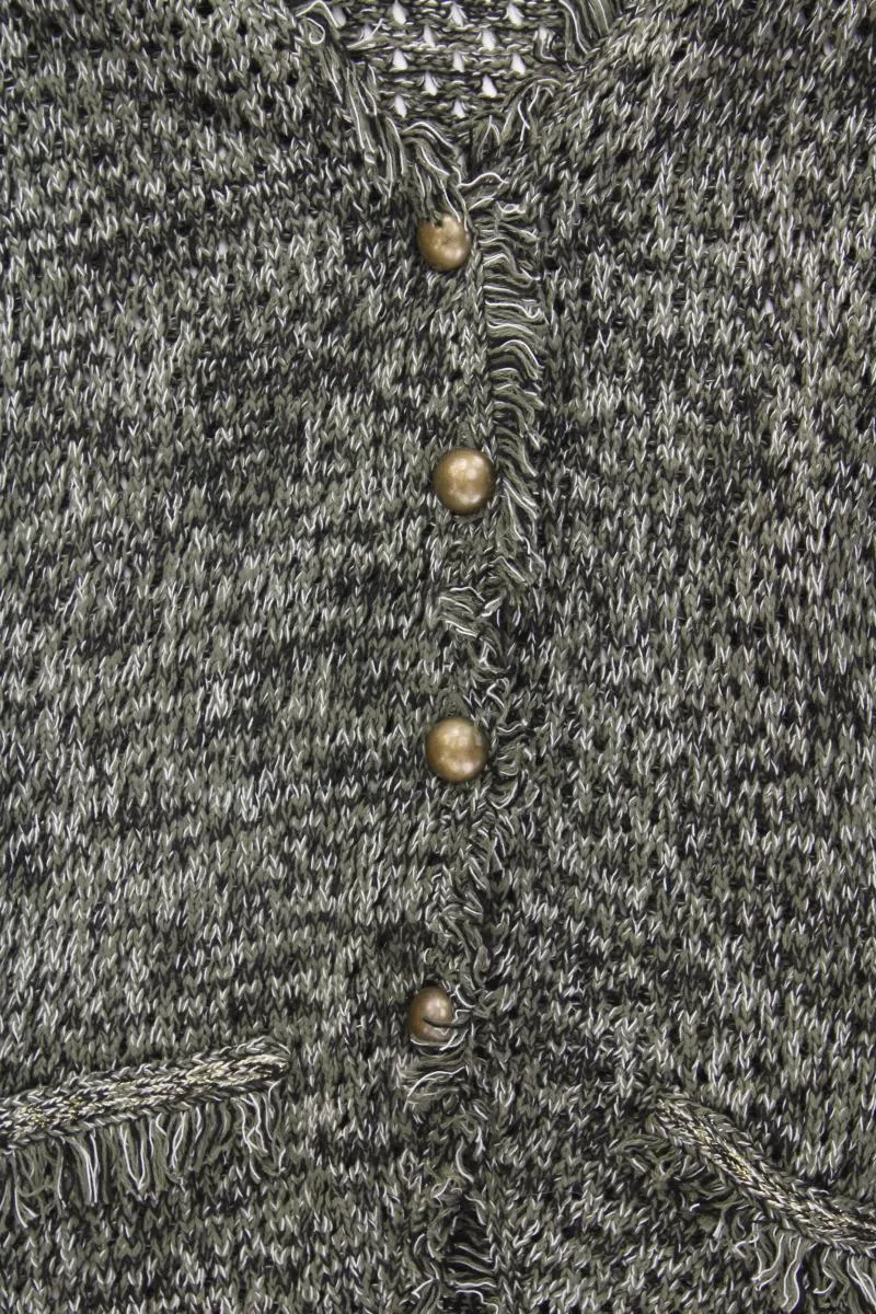 Tamaris Strickjacke Gr. 38 Langarm grün aus Polyacryl