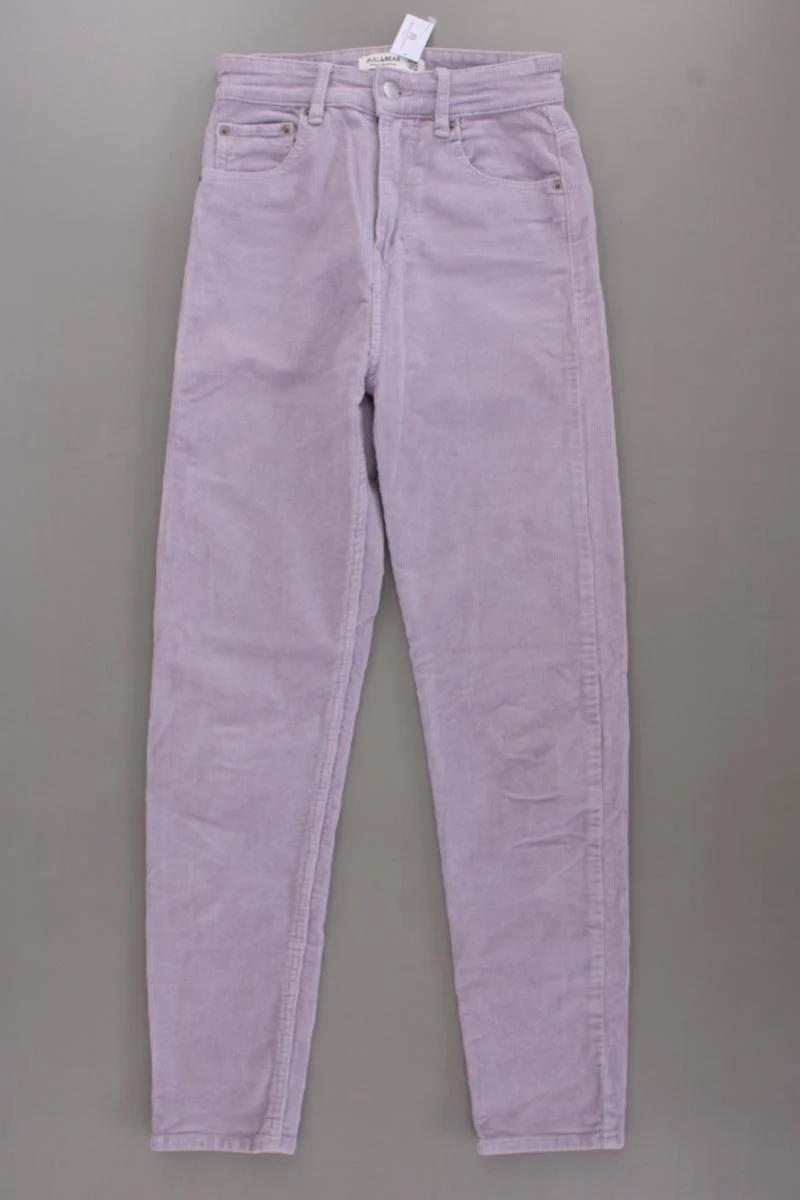 Pull&Bear Cordhose Gr. 34 lila aus Baumwolle