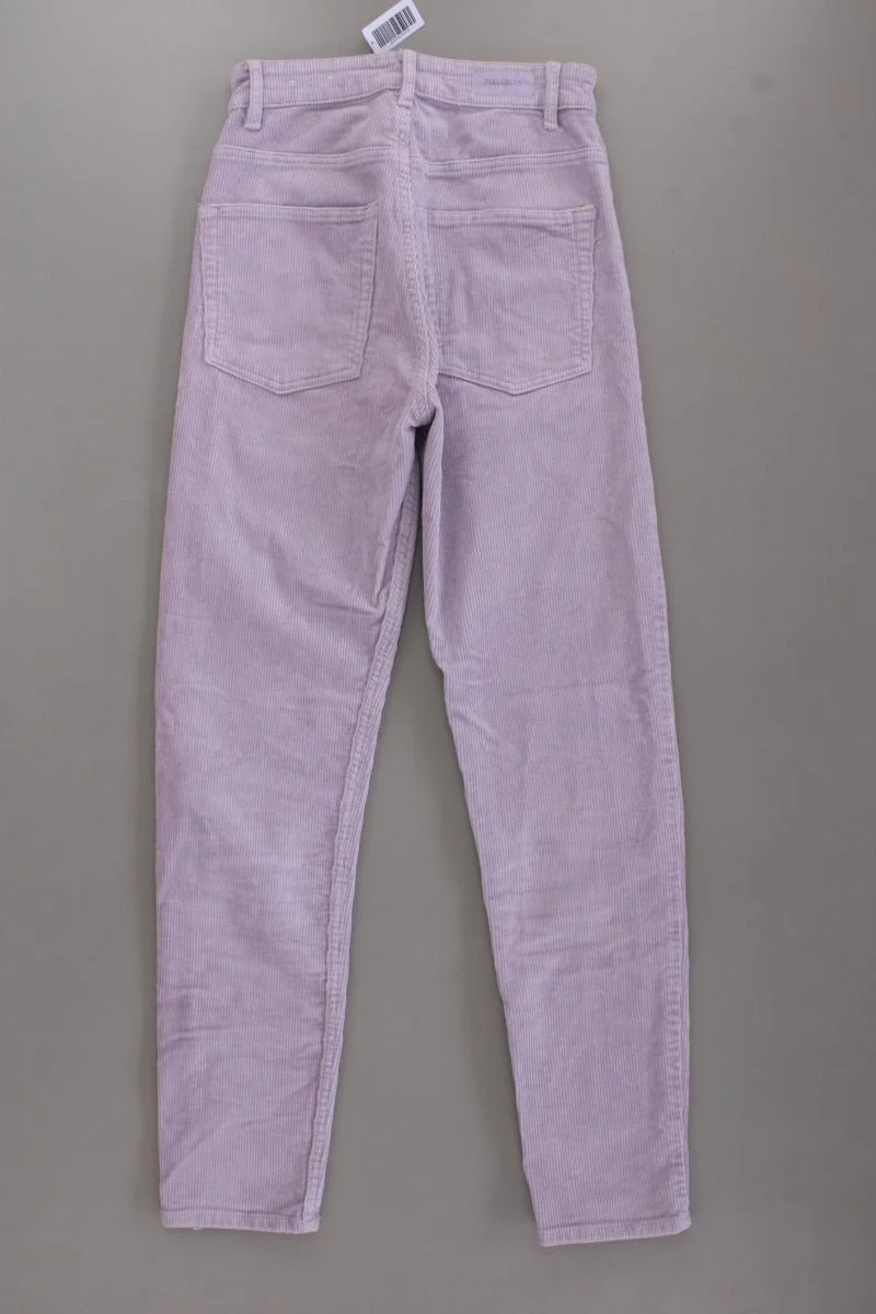 Pull&Bear Cordhose Gr. 34 lila aus Baumwolle
