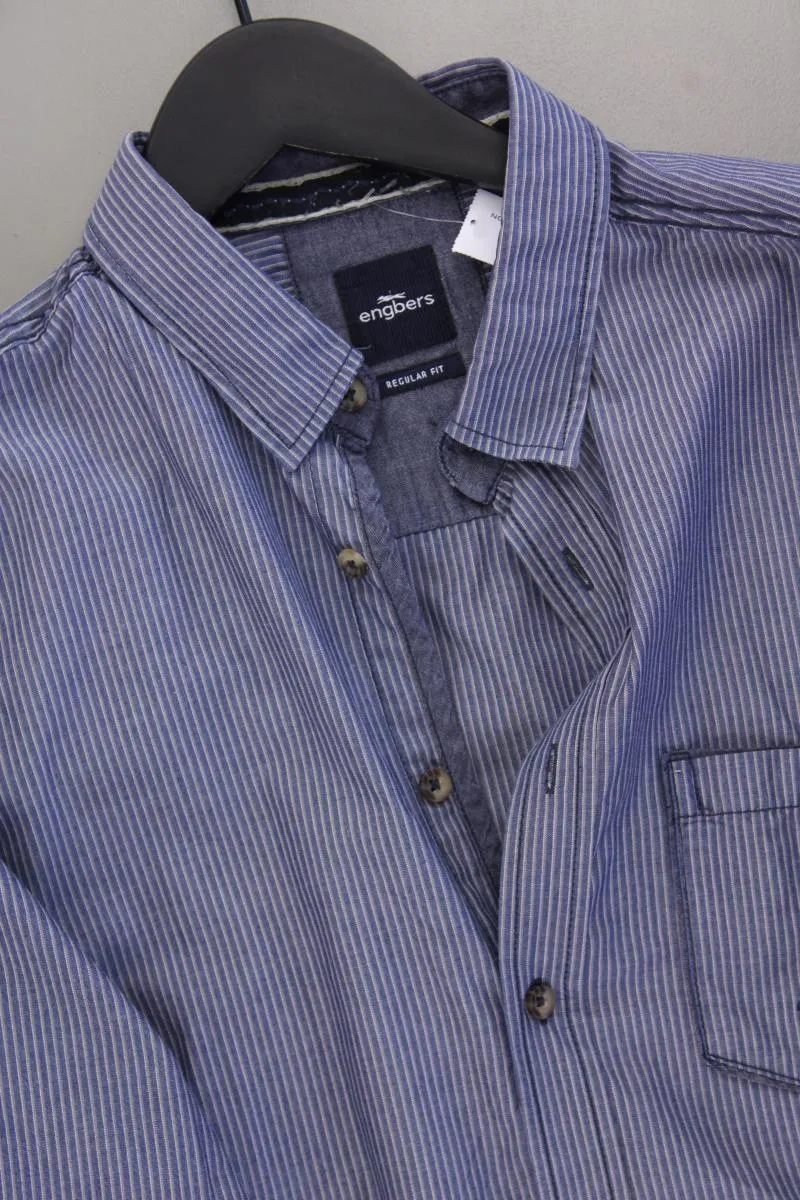 Engbers Langarmhemd für Herren Gr. Hemdgröße 39/40 gestreift blau aus Baumwolle