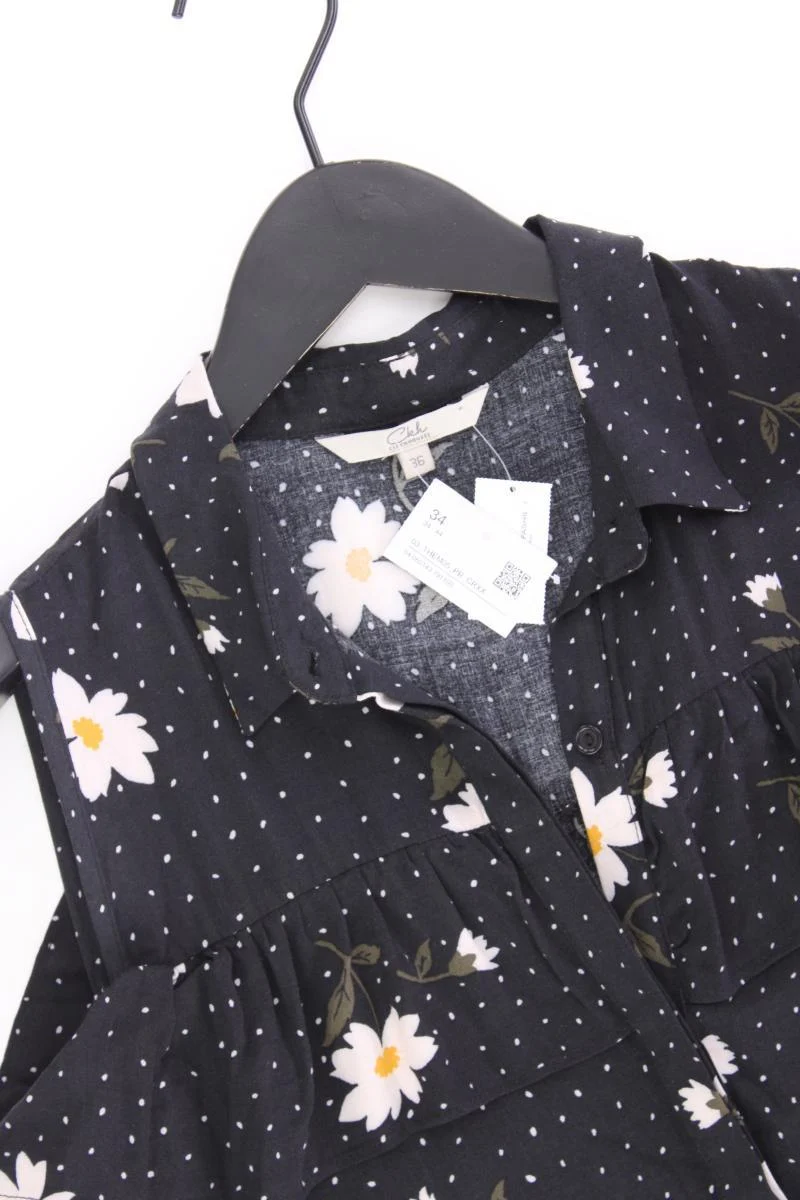 C&A Kleid Gr. 36 mit Blumenmuster neu mit Etikett 3/4 Ärmel grau aus Viskose