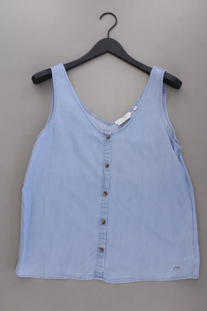 Tom Tailor (Denim) Trägertop Gr. XL blau aus Lyocell