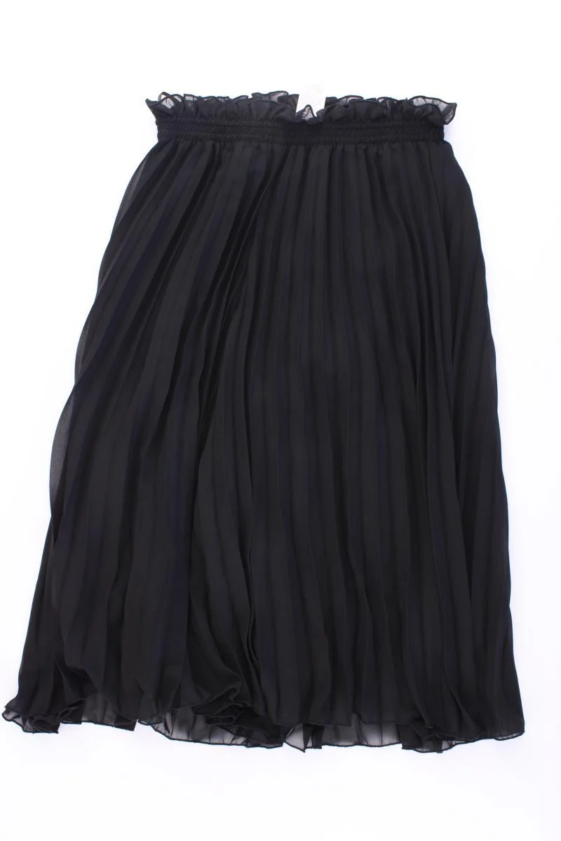 Création L. Plisséerock Gr. Kurzgröße 18 neuwertig schwarz aus Polyester
