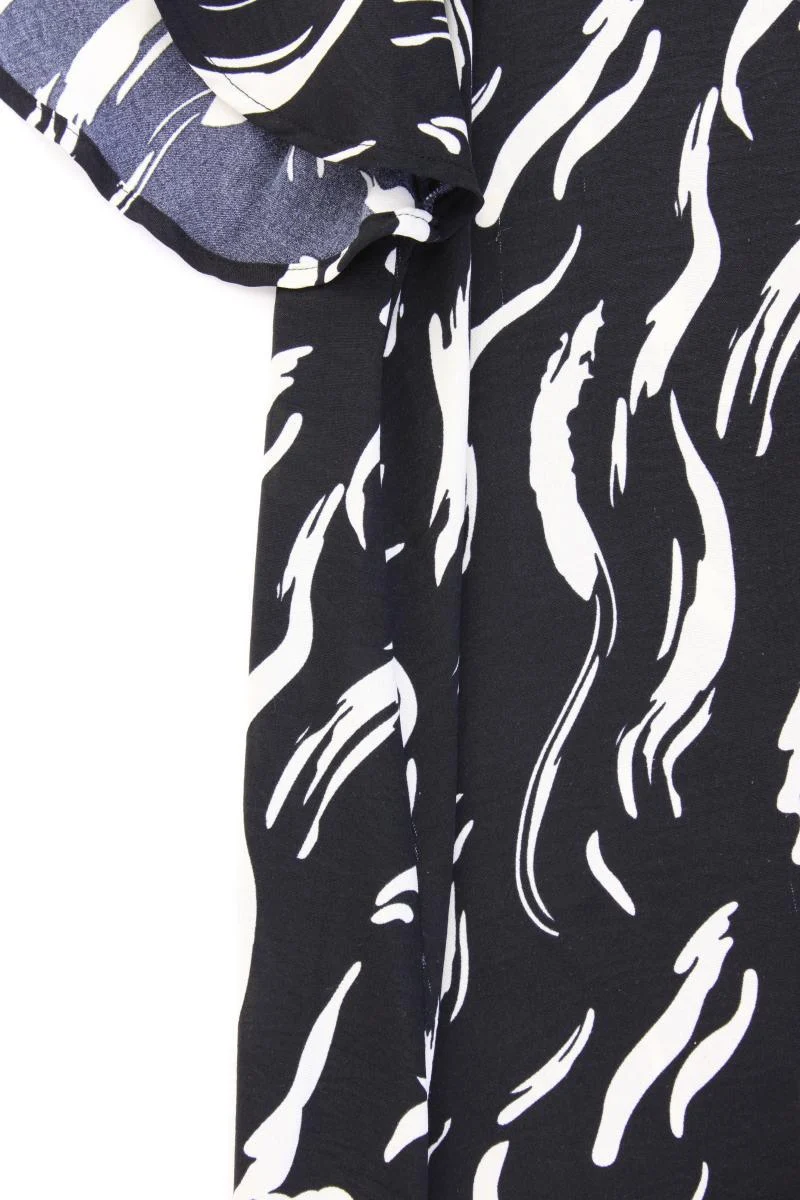 Vila Evoked Kleid Gr. 46 Kurzarm schwarz