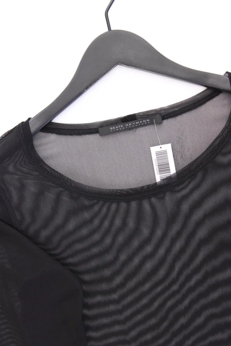 Beate Heymann Netzshirt Gr. 36 Langarm schwarz aus Polyamid