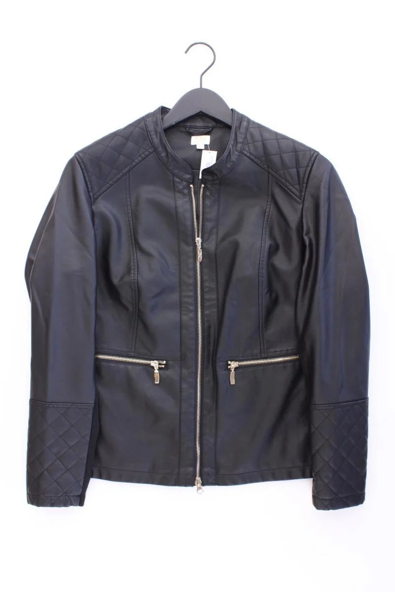 VA Milano Kunstlederjacke Gr. 44 schwarz aus Viskose