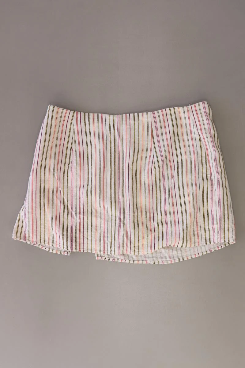 Pull&Bear Skort Gr. L gestreift creme aus Viskose