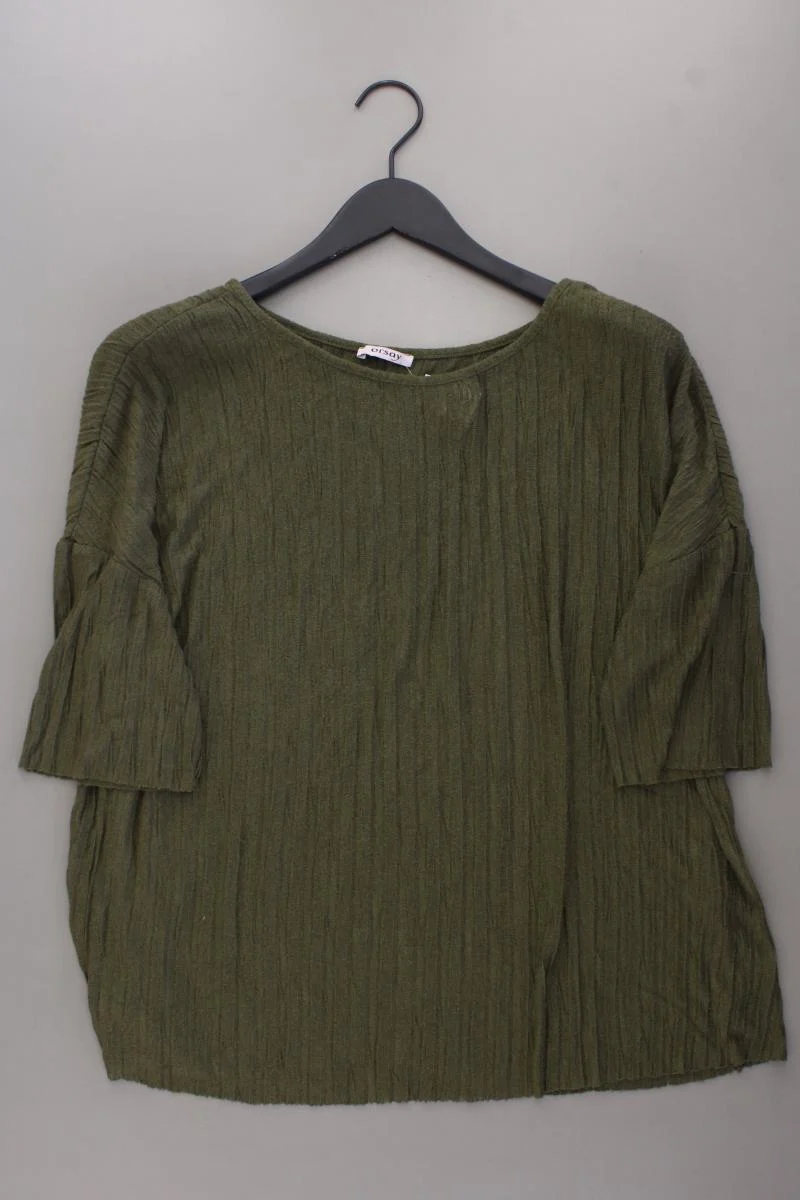 Orsay Shirt Gr. 44 Kurzarm olivgrün