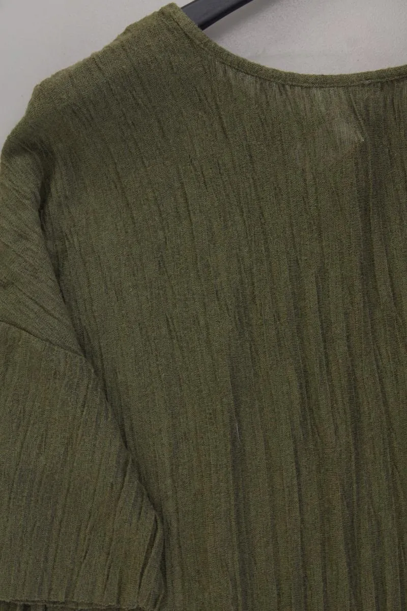 Orsay Shirt Gr. 44 Kurzarm olivgrün
