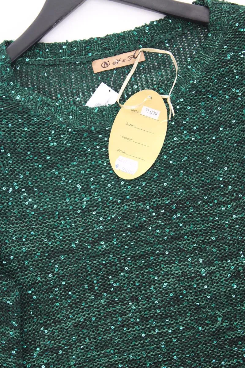 Grobstrickpullover Gr. M neu mit Etikett Neupreis: 29,9€! mit Pailletten grün