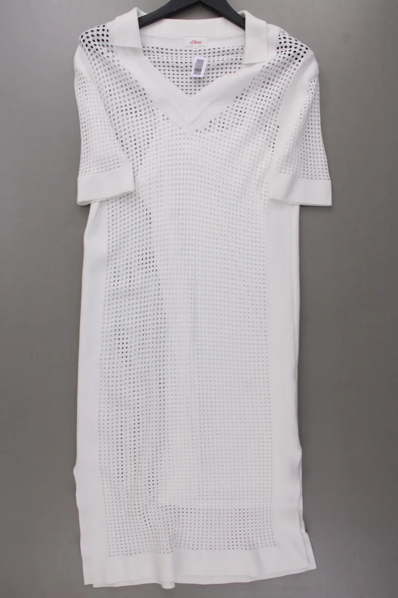 s.Oliver Kurzarmkleid Gr. 36 creme aus Polyester