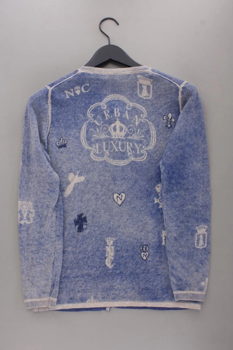 Nice Connection Strickjacke Gr. 40 Langarm blau aus Wolle