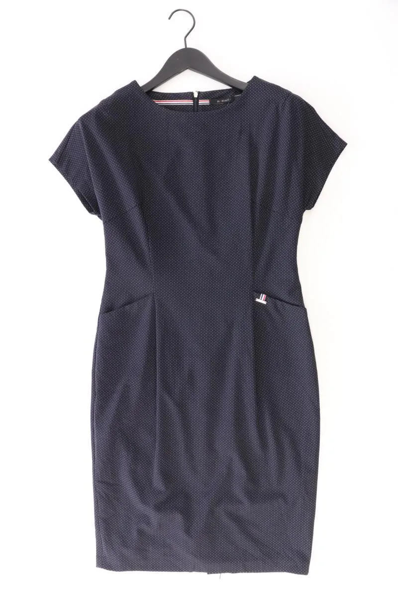monnari Kleid Gr. 38 Kurzarm blau aus Viskose