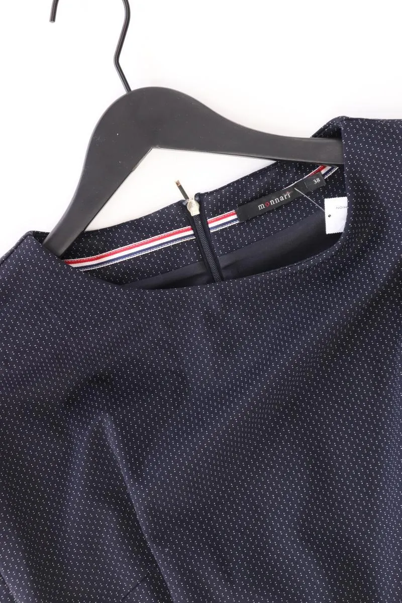 monnari Kleid Gr. 38 Kurzarm blau aus Viskose