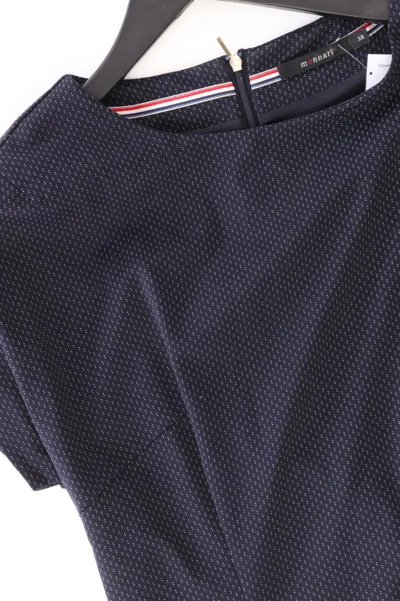 monnari Kleid Gr. 38 Kurzarm blau aus Viskose