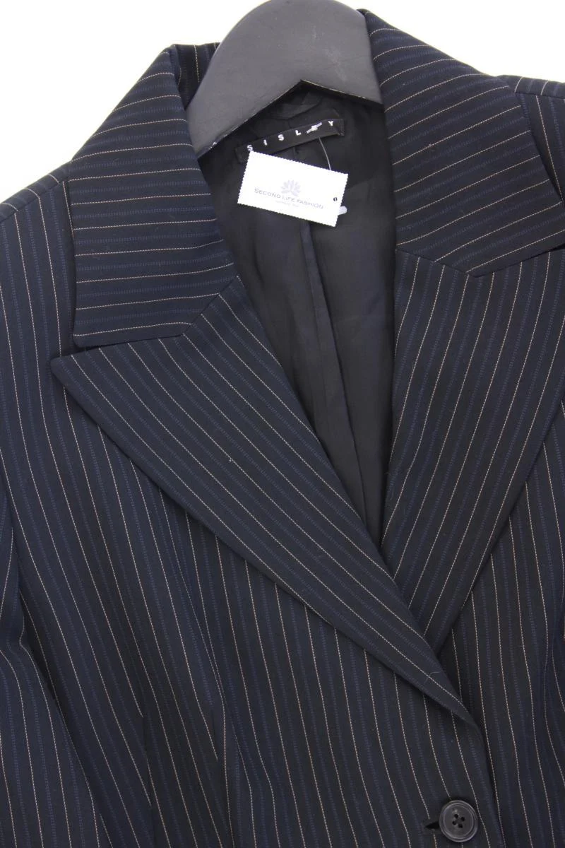 Sisley Longblazer Gr. IT 44 (M) gestreift Vintage grau aus Viskose