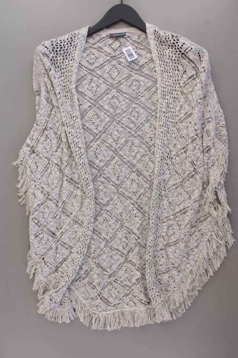 Street One Strickjacke Gr. 34 Kurzarm grau