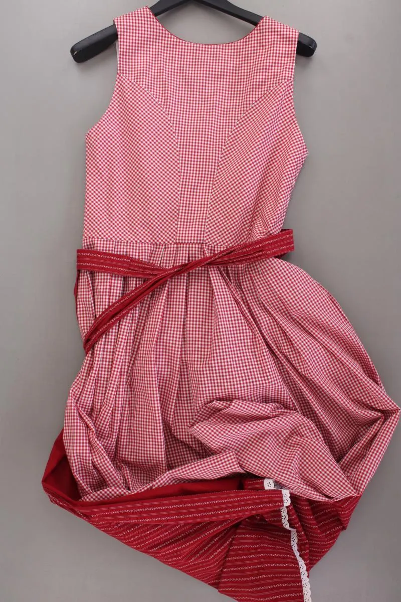 Berwin & Wolff Dirndl Gr. 44 kariert Ärmellos rot aus Baumwolle
