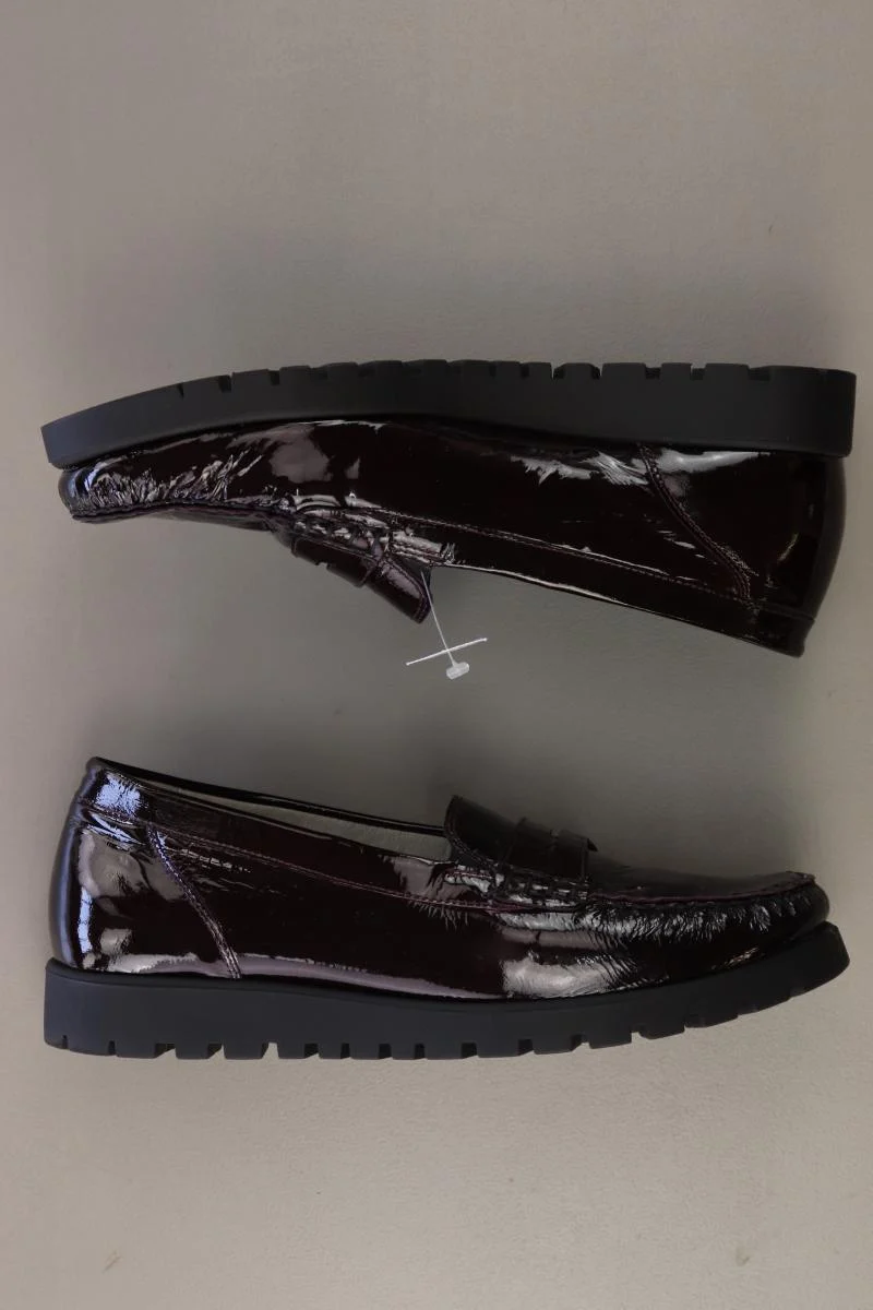 Waldläufer Halbschuhe Loafers Bordeaux Gr. 39 neuwertig rot aus Leder