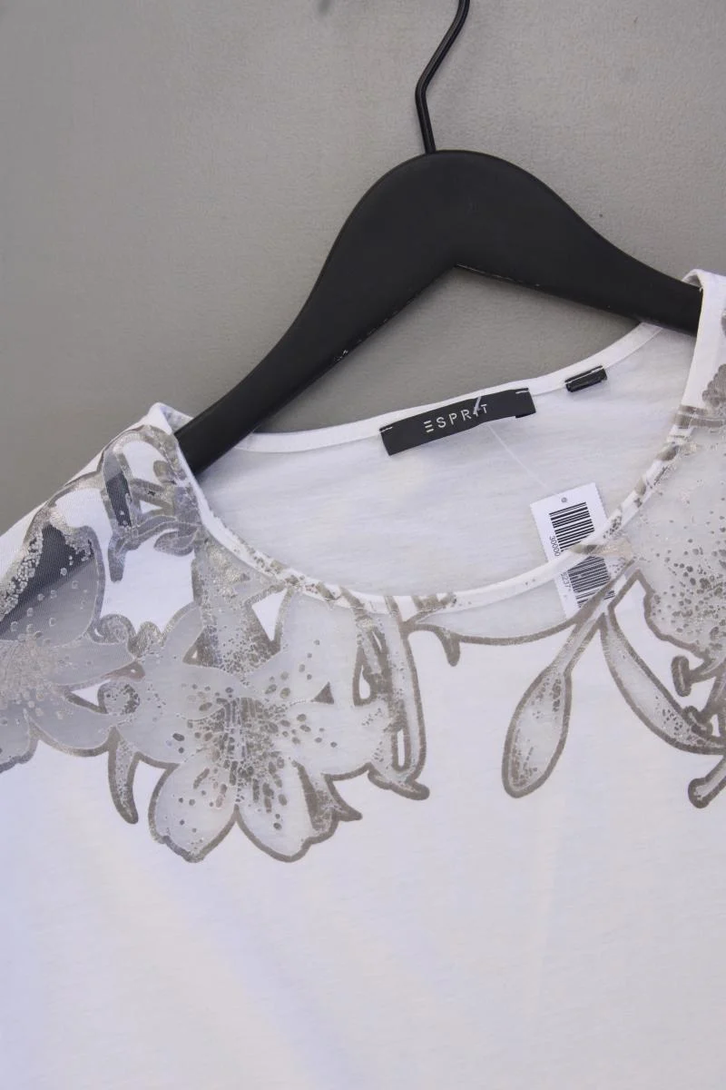 Esprit T-Shirt Gr. S neuwertig Kurzarm weiß