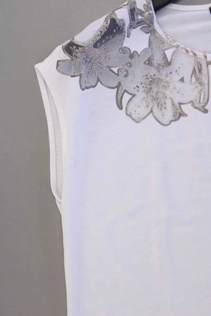 Esprit T-Shirt Gr. S neuwertig Kurzarm weiß