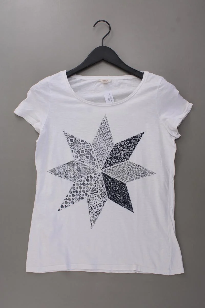 Esprit Printshirt Gr. M Kurzarm weiß