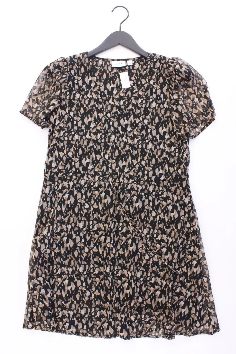 Vila Chiffonkleid Gr. 34 Kurzarm mehrfarbig aus Polyester