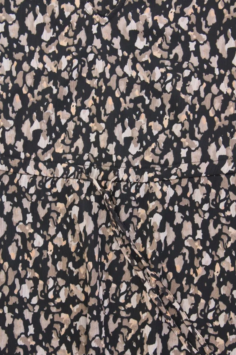 Vila Chiffonkleid Gr. 34 Kurzarm mehrfarbig aus Polyester
