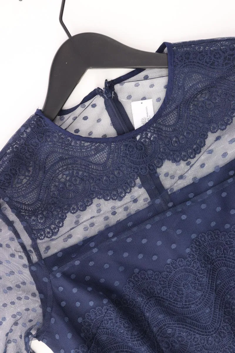 Asos Chiffonkleid Gr. 38 Langarm blau aus Polyester