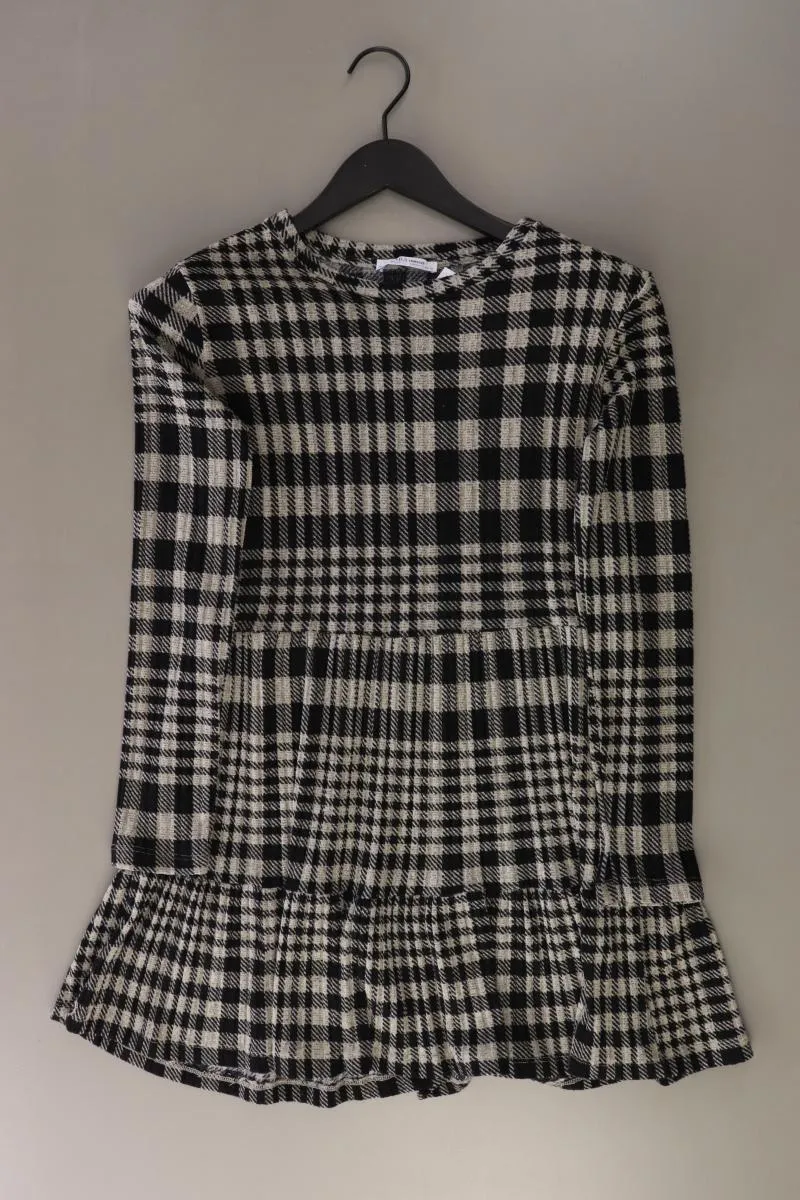 Zara Langarmkleid Gr. S kariert grau