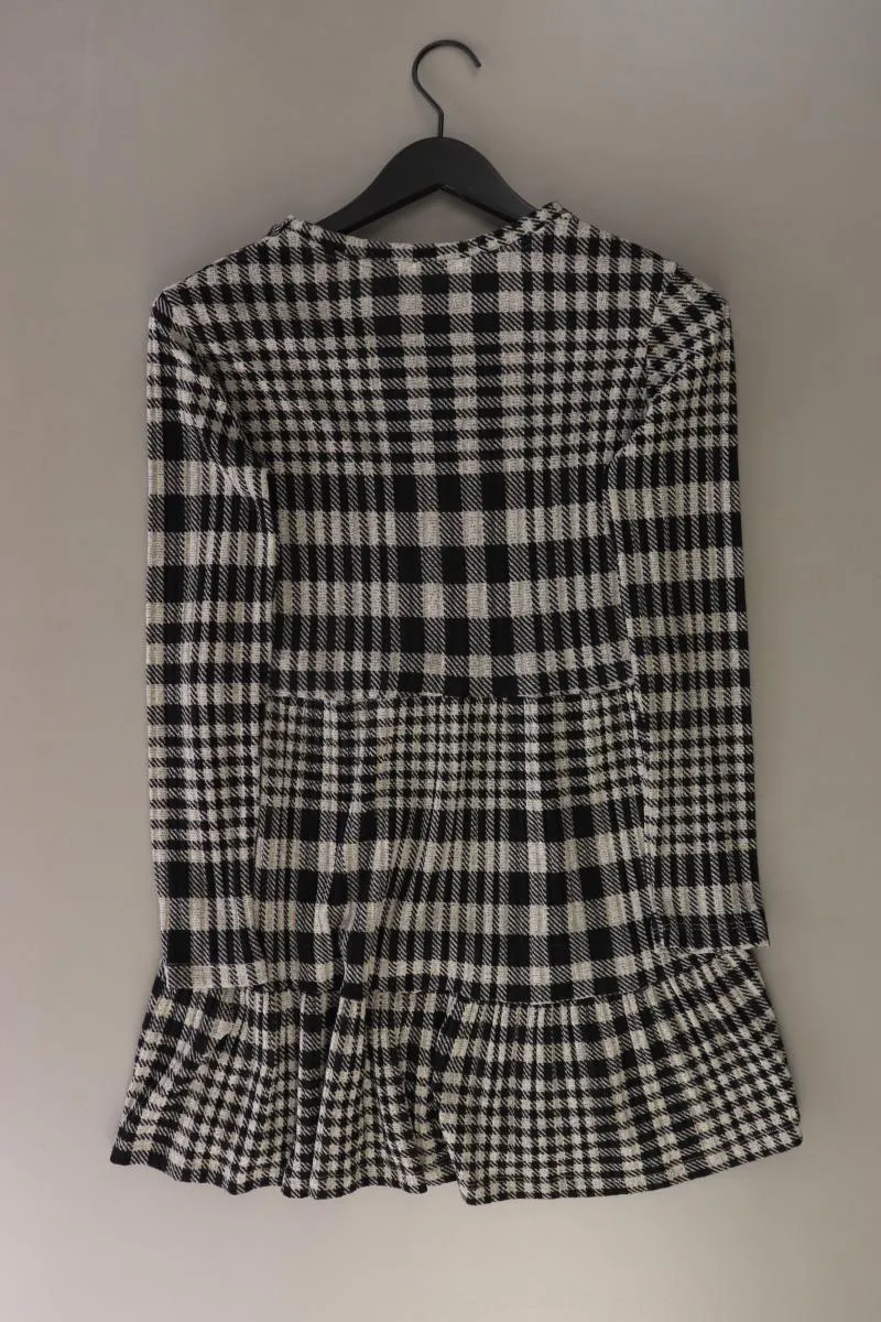 Zara Langarmkleid Gr. S kariert grau