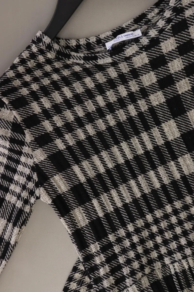 Zara Langarmkleid Gr. S kariert grau
