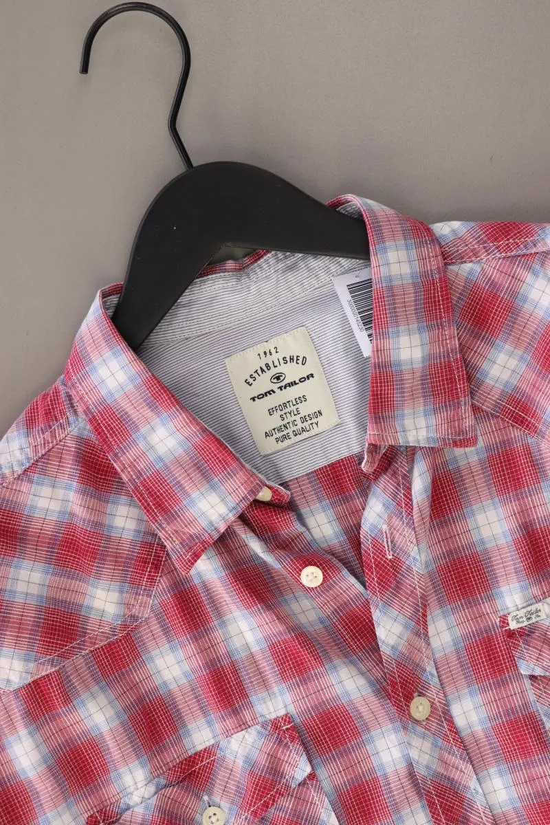 Tom Tailor Karohemd für Herren Gr. XXL kariert Kurzarm rot aus Baumwolle