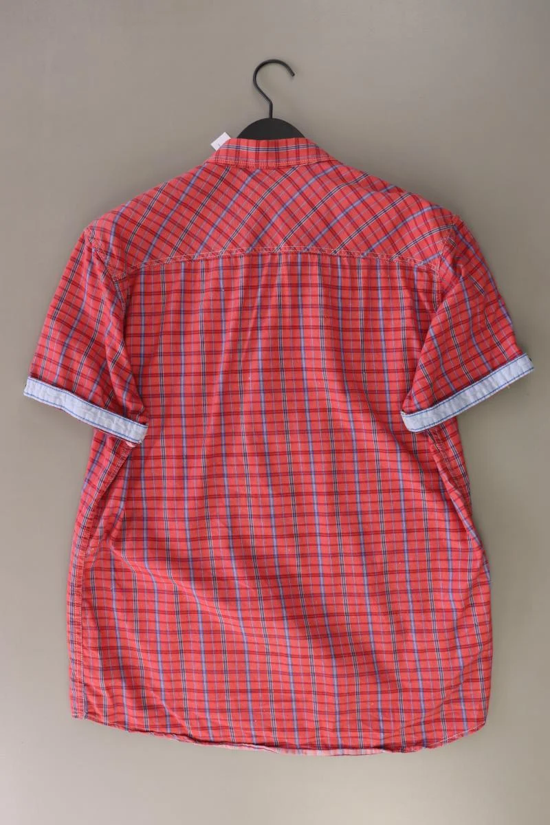 Tom Tailor Karohemd für Herren Gr. XL kariert Kurzarm rot aus Baumwolle